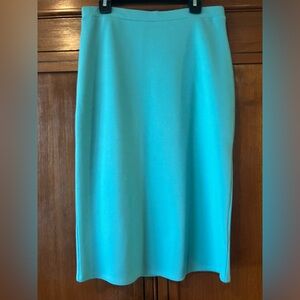 Turquoise pencil skirt